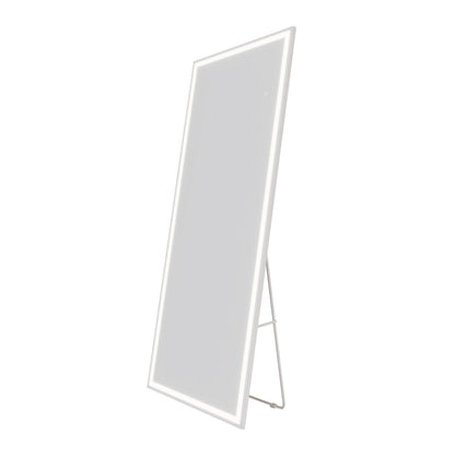 Nivor 71"x28" Dimmable LED Full-Length Floor Framed Mirror with Stand, 3-Color Lights & Wall-Mount Option