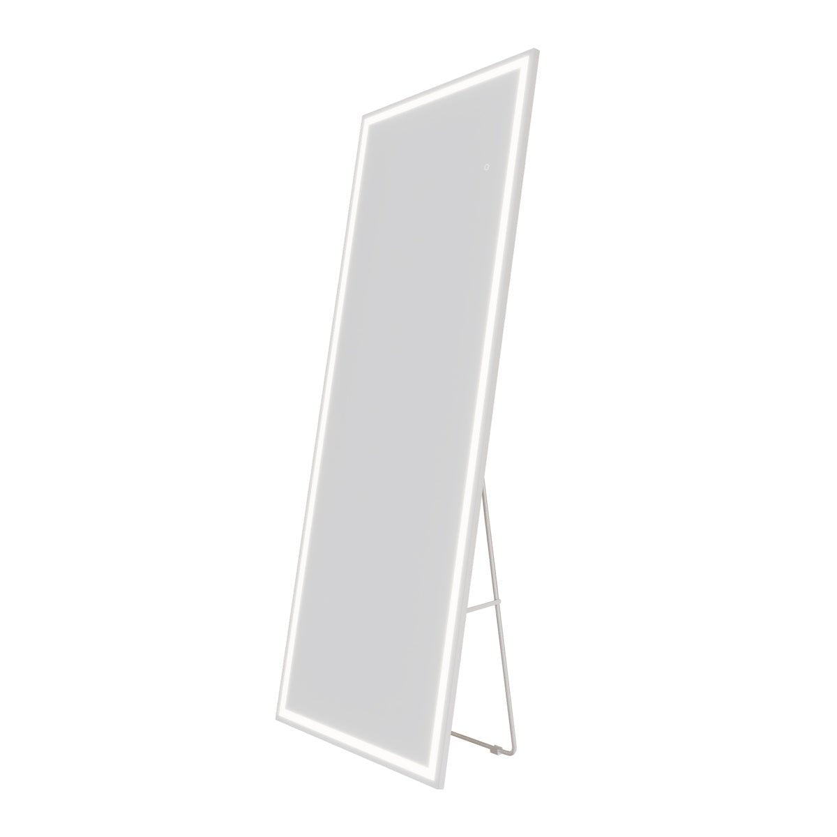 Nivor 80"x32" Dimmable LED Full-Length Floor Framed Mirror with Stand, 3-Color Lights & Wall-Mount Option