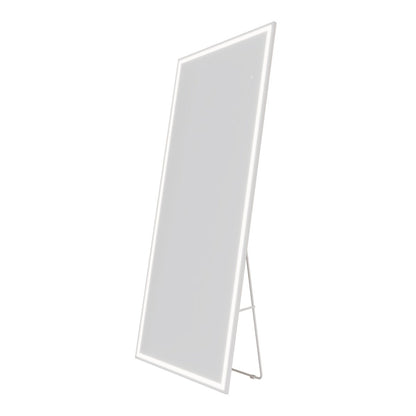 Nivor 82"x34" Dimmable LED Full-Length Floor Framed Mirror with Stand, 3-Color Lights & Wall-Mount Option