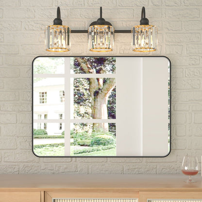 Noir 22" x 30" Vanity Mirror – Modern, Elegant, Rectangular Wall Mirror with Tempered Glass, Shatterproof, Rust-Resistant, Matte Black Frame for Bathroom, Living Room & Hallway - ExBriteUSA