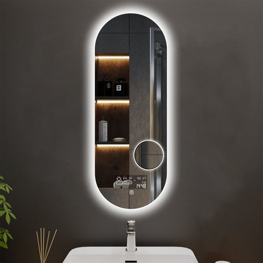 Orbit Customized Oval LED Bathroom Mirror, Backlit
