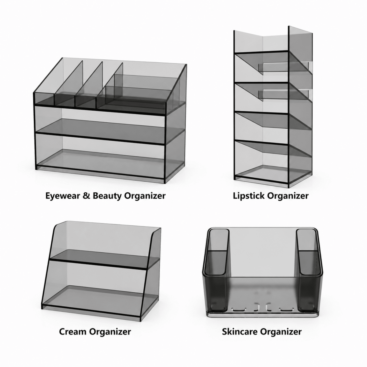 Premium Collection (4 Organizers) ¨C Acrylic Medicine Cabinet Organizer Set|Per-Sale