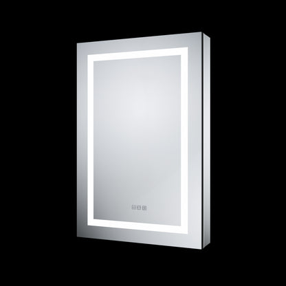 Illusion-B 24" x 36" LED Lighted Inset Mirrored Medicine Cabinet with Magnifiers Front and Back Light