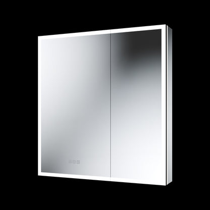 Illusion 30" x 32" LED Lighted Medicine Cabinet with Magnifiers Front and Back Light