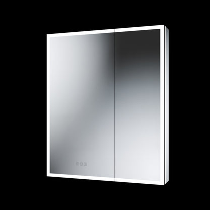 Illusion 30" x 36" LED Lighted Medicine Cabinet with Magnifiers Front and Back Light