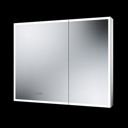 Illusion 40" x 32" LED Medicine Cabinet with Lights, Magnifiers Front and Back Light