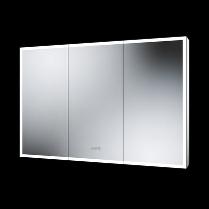 Illusion 48" x 32" LED Lighted Medicine Cabinet with Outlet, Front and Back Light