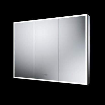 Illusion 48" x 36" LED Lighted Medicine Cabinet with Magnifiers Front and Back Light