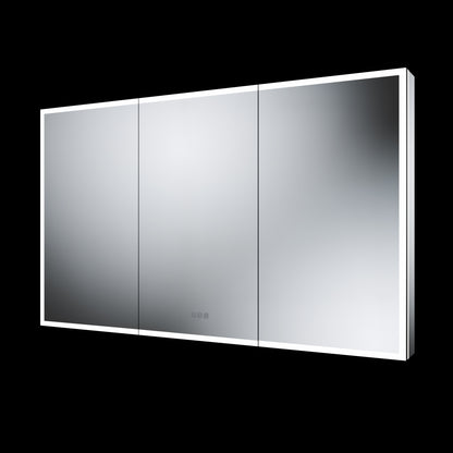 Illusion 60" x 36" LED Lighted Medicine Cabinet with Magnifiers Front and Back Light