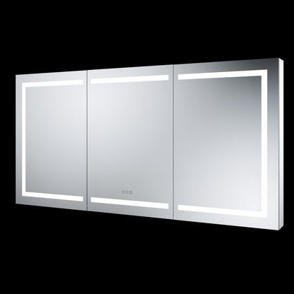 Illusion-B 72" x 36" LED Lighted Recessed Bathroom Medicine Cabinet with Magnifiers Front and Back Light