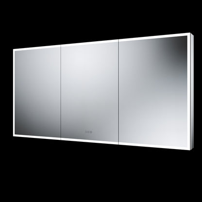 Illusion 72" x 36" LED Lighted Medicine Cabinet with Magnifiers Front and Back Light
