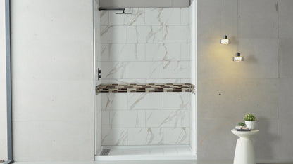 Verona Bathroom Tiles 36"x60"x96"Alcove Stone Shower Wall Kit for Bathroom Remodel,Height adjustable,Fast Installation,Waterproof,Champagne Gold