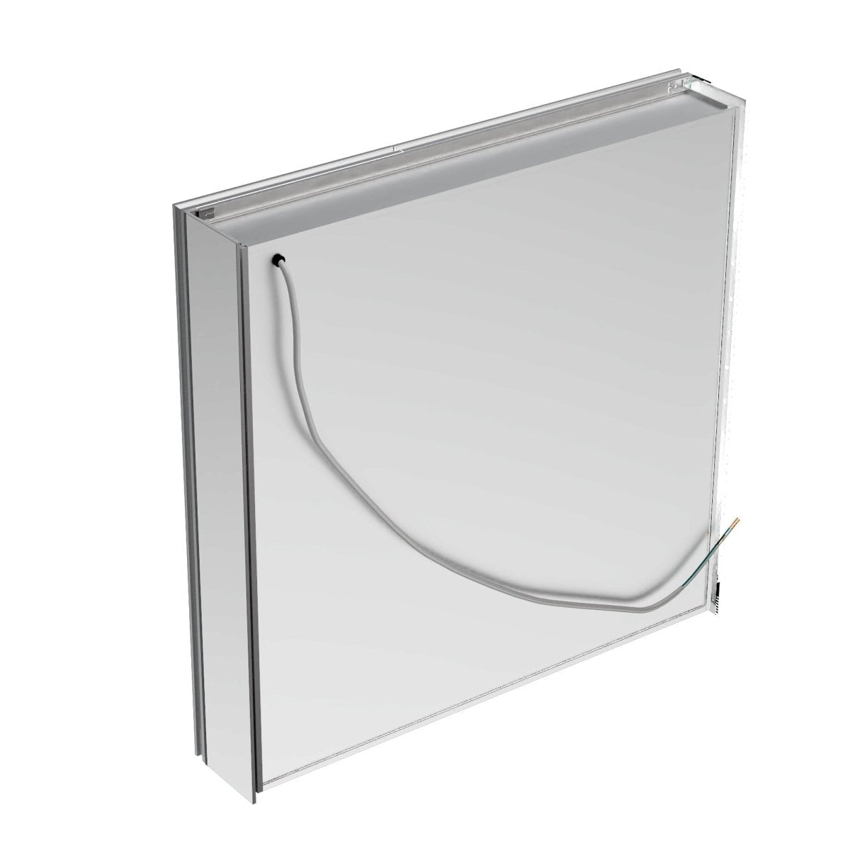 Rim-s medicine cabinet sealed mirror edge and aluminum frame construction