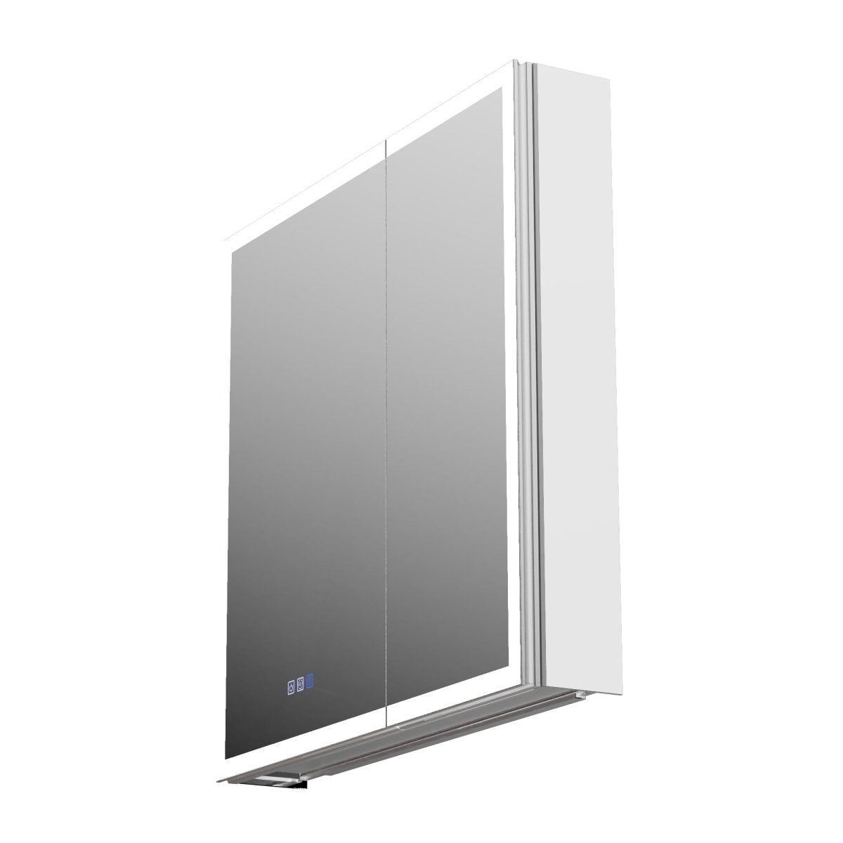 Rim-s medicine cabinet mirrored interior and adjustable storage shelf detail
