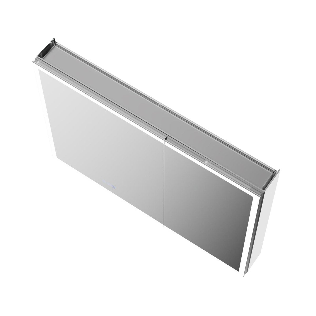 Rim-s LED medicine cabinet with illuminated mirror in a modern bathroom