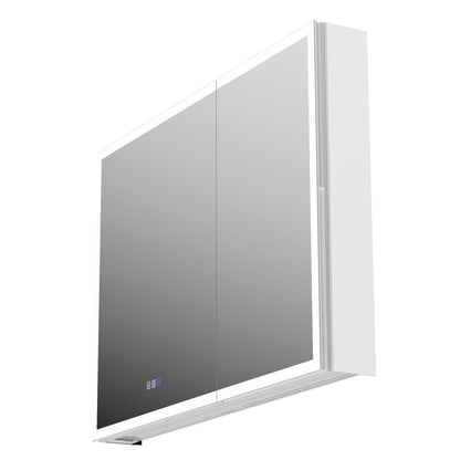 Rim-s medicine cabinet mirrored interior and adjustable storage shelf detail