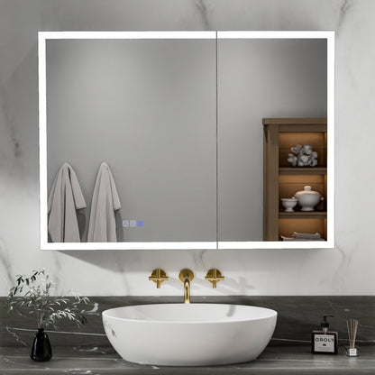 Rim-s 40 x 30 inch dimmable medicine cabinet with adjustable color temperature