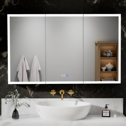 Rim-s LED medicine cabinet mirror with one-touch anti-fog control