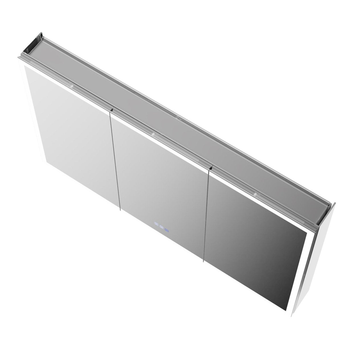 Rim-s LED medicine cabinet with illuminated mirror in a modern bathroom