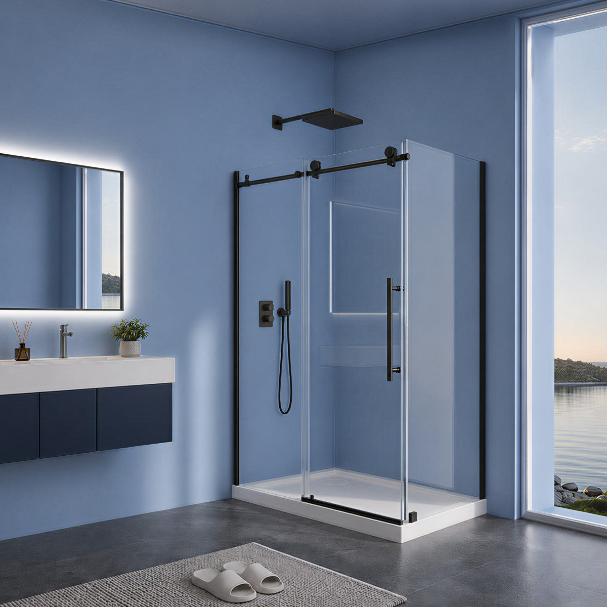 Custom Shower Door | 10mm SGCC Tempered Glass Single Active Panel Shower Enclosure