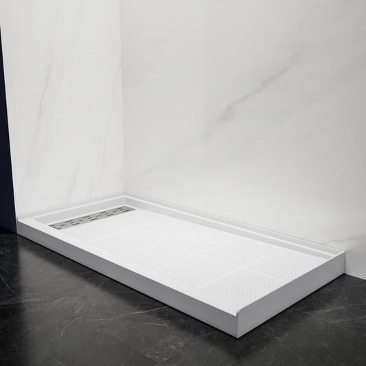 Solid Surface Shower Pan 30 x 60 – Slip Resistant Shower Base | Pequod Series