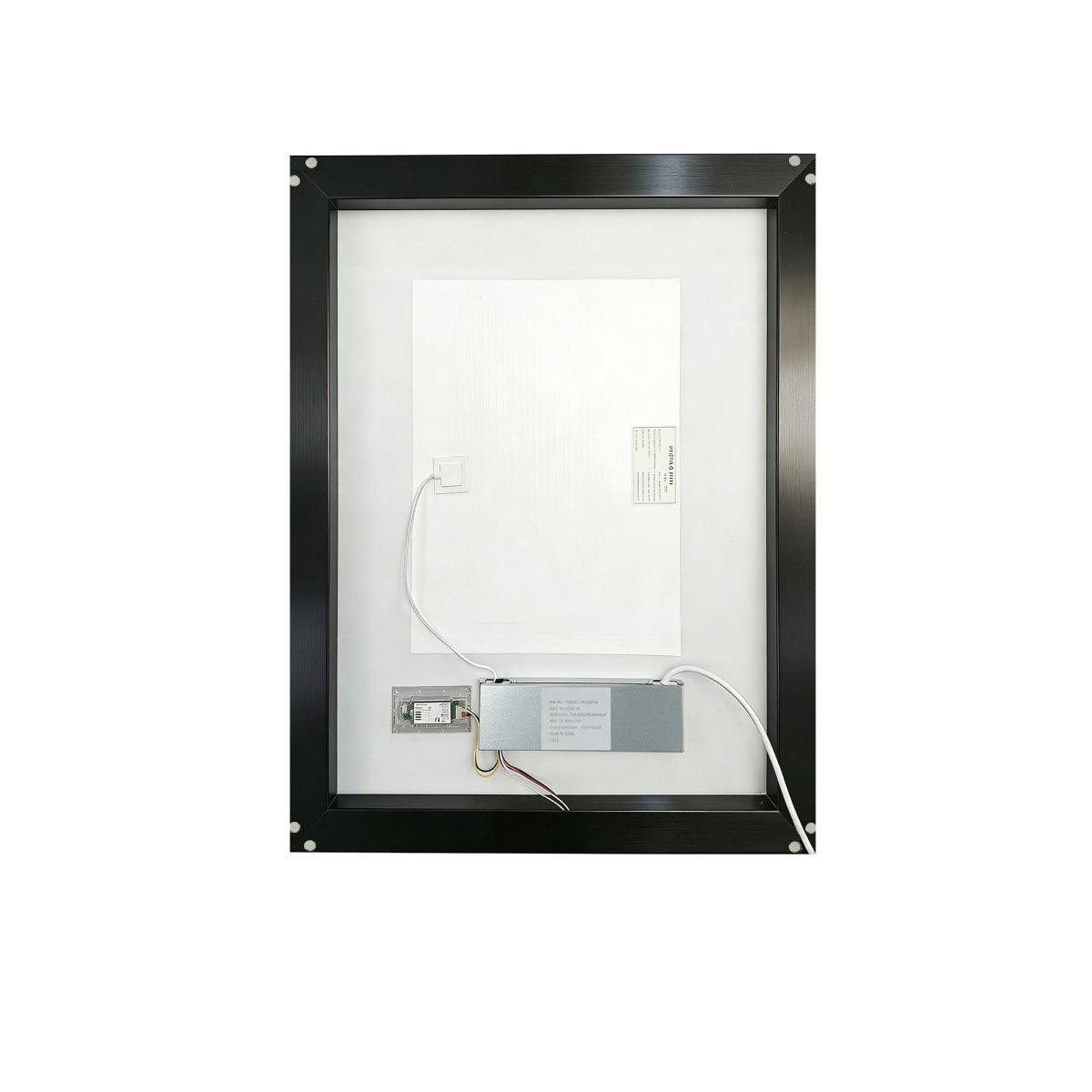 Verloar 30 Inch LED Mirror 30" W x 36" H Framed Lighted Bathroom Mirror, Dimmable, Anti Fog, Front-Lit Illumination, Matte Black