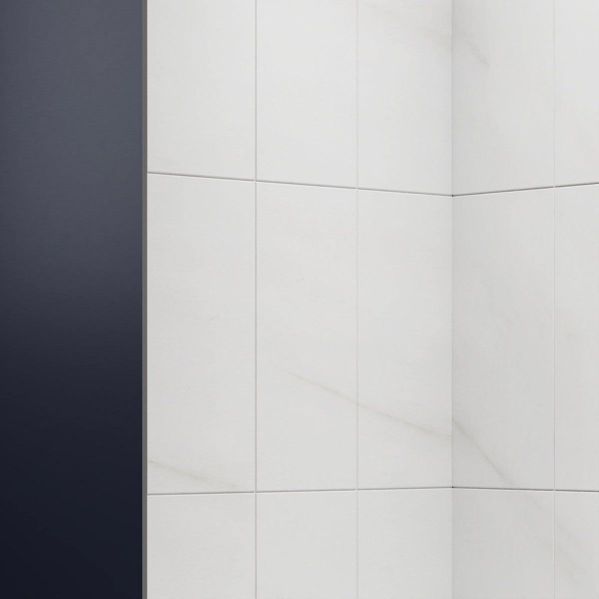 Verona Bathroom Tiles 32"x60"x96"Alcove Stone Shower Wall Kit for Bathroom Remodel,Height adjustable,Fast Installation,Waterproof,Silver White