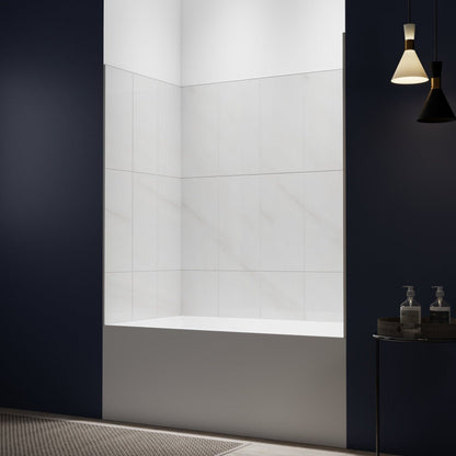 Verona - BT Bathroom Tiles 32"x60"x60" Bathtub Alcove Stone Shower Wall Kit for Bathroom Remodel,Height adjustable,Fast Installation,Waterproof,Silver White
