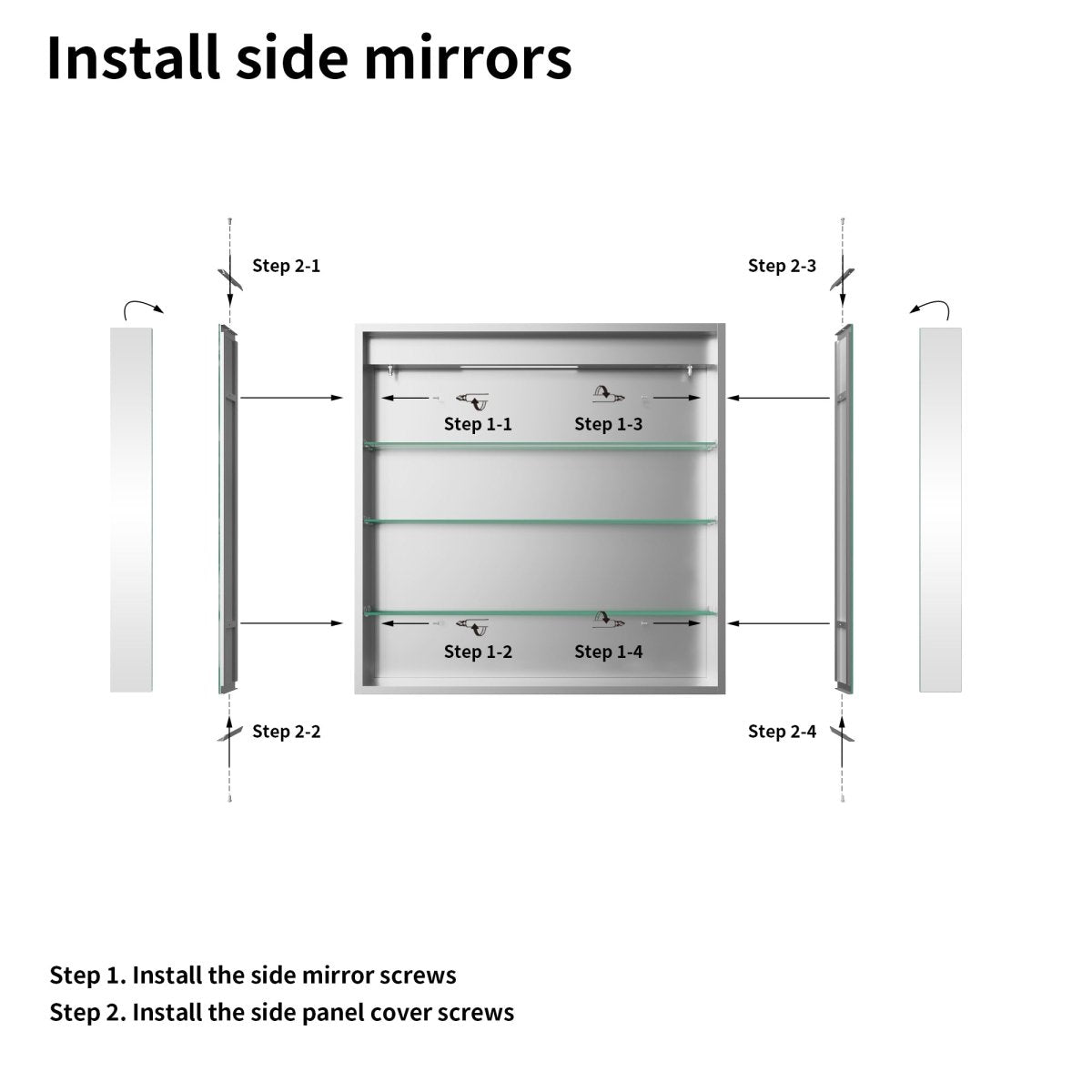 36"H Medicine Cabinet Side Mirror Compatible with Boost/Rim Series