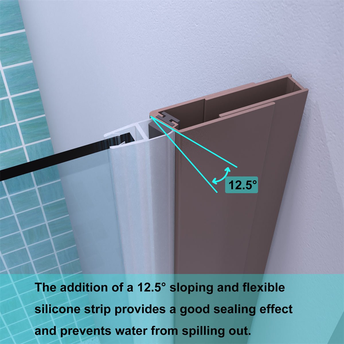 Adapt 32-33 1/2" W x 72" H Semi-Frameless Hinged Bi-Fold Shower Door in Oil Rubbed Bronze