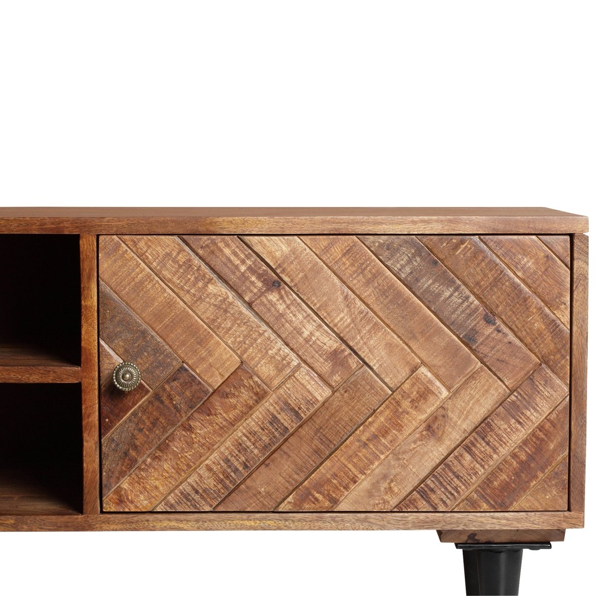 Allsumhome Solid Wood TV Stand Cabinet ,59"W X 18"H X 15"D - ExBriteUSA