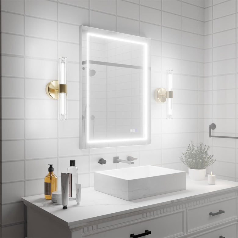 Ascend-M1d 24" x 32" Led Bathroom Mirror with Aluminum Frame