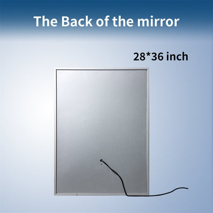 Ascend-M1d 28" x 36" Led Bathroom Mirror with Aluminum Frame