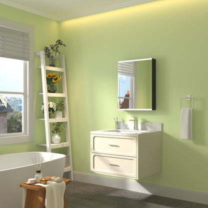 Classic 20" W x 26" H LED Bathroom Light Medicine Cabinet with Mirrors Left Side - ExBriteUSA