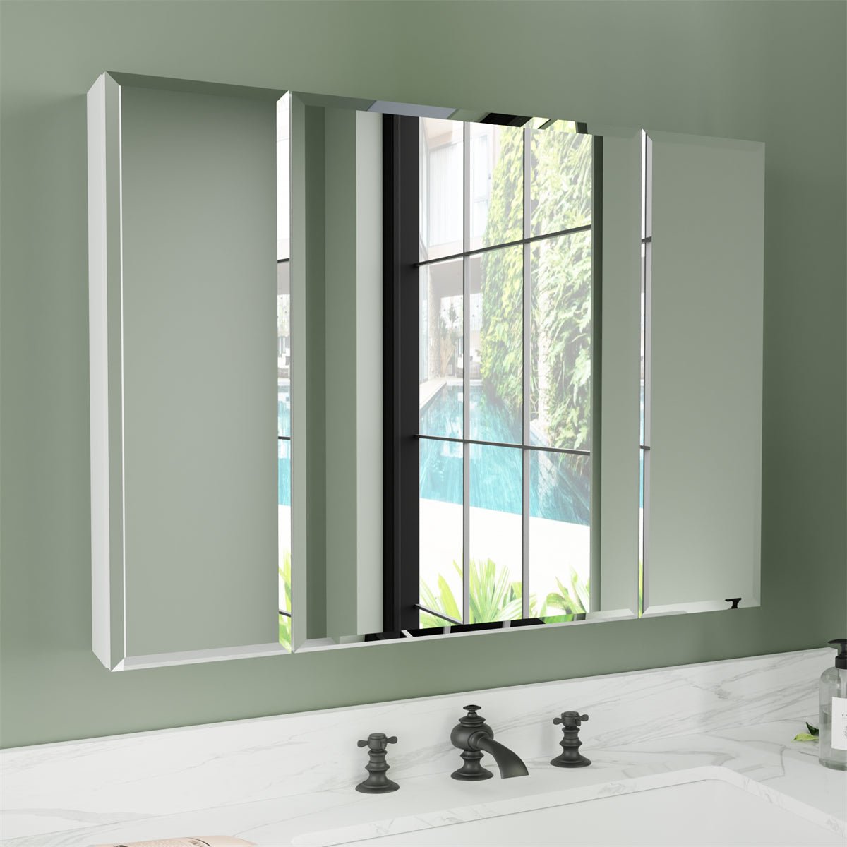 Classic 36"x26" Aluminum Recess or Surface Mount Installation Bathroom Medicine Cabinet