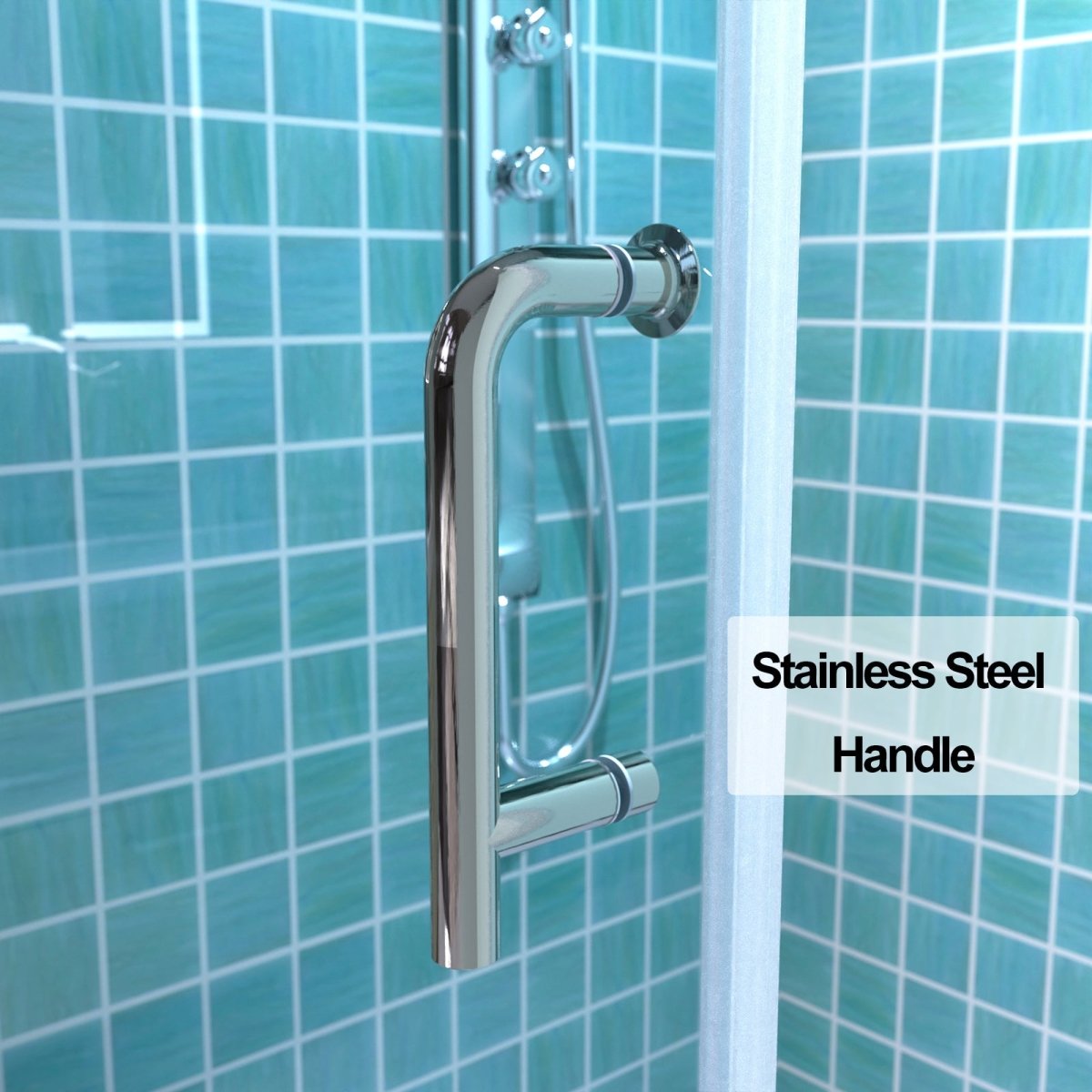 ES-DIY 30-31.5 In. W X 72 In. H Pivot Shower Doors Frameless Nickel Hinged Glass Shower Door With Handle - ExBriteUSA