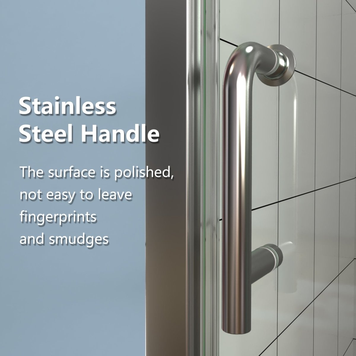 Classy 32-33 1/2" W x 72" H Pivot Shower Door Semi-Frameless Hinged in Chrome Install Glass Shower Door