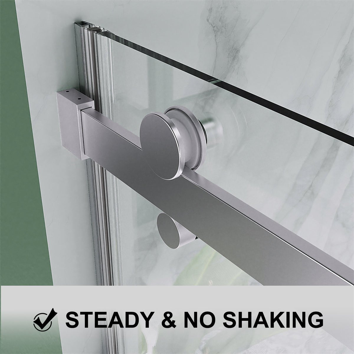 ES-DIY 58-60 in. W x 58 in. H Sliding Semi Frameless Tub Door in Chrome with Clear Glass - ExBriteUSA
