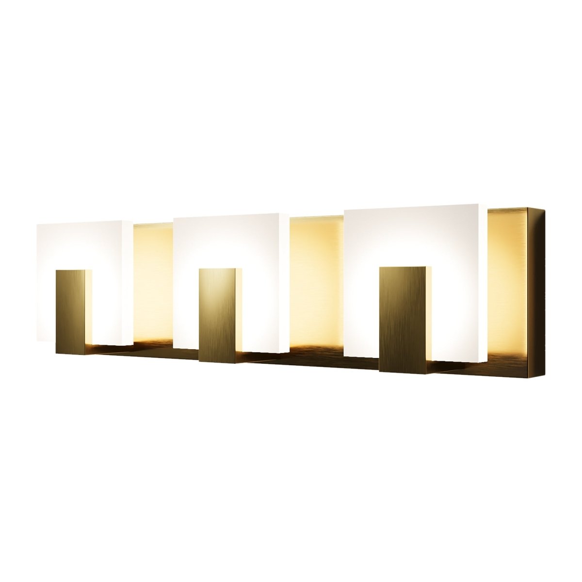 ExBrite 20" Gold Vanity Lights for Bathroom Modern LED 3 Wall Lights