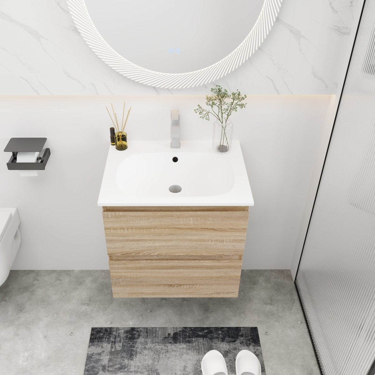 ExBrite 24" Bathroom Vanity With Gel Basin Top