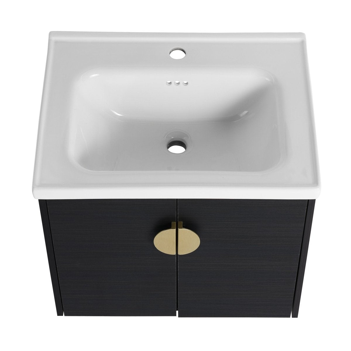 Exbrite 24 Inch Soft Close Doors Bathroom Vanity With Sink, For Small Bathroom,BVC06324BCT(KD-Packing) - ExBriteUSA