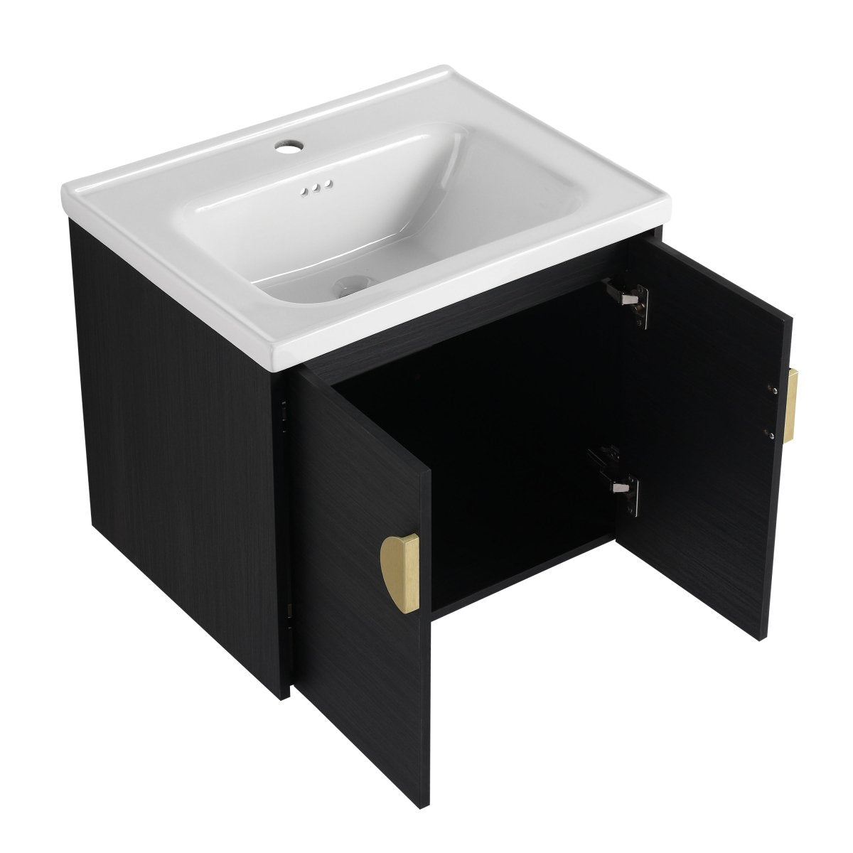 Exbrite 24 Inch Soft Close Doors Bathroom Vanity With Sink, For Small Bathroom