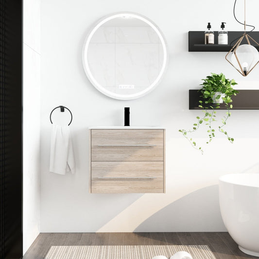 ExBrite 24 Inch Wall Mounted Bathroom Vanity