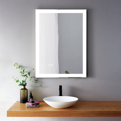 ExBrite 24" W x 32" H Bathroom LED Light Mirrors Anti- fog Mirrors