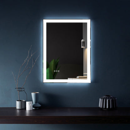 ExBrite 24" W x 32" H Bathroom LED Light Mirrors Anti- fog Mirrors