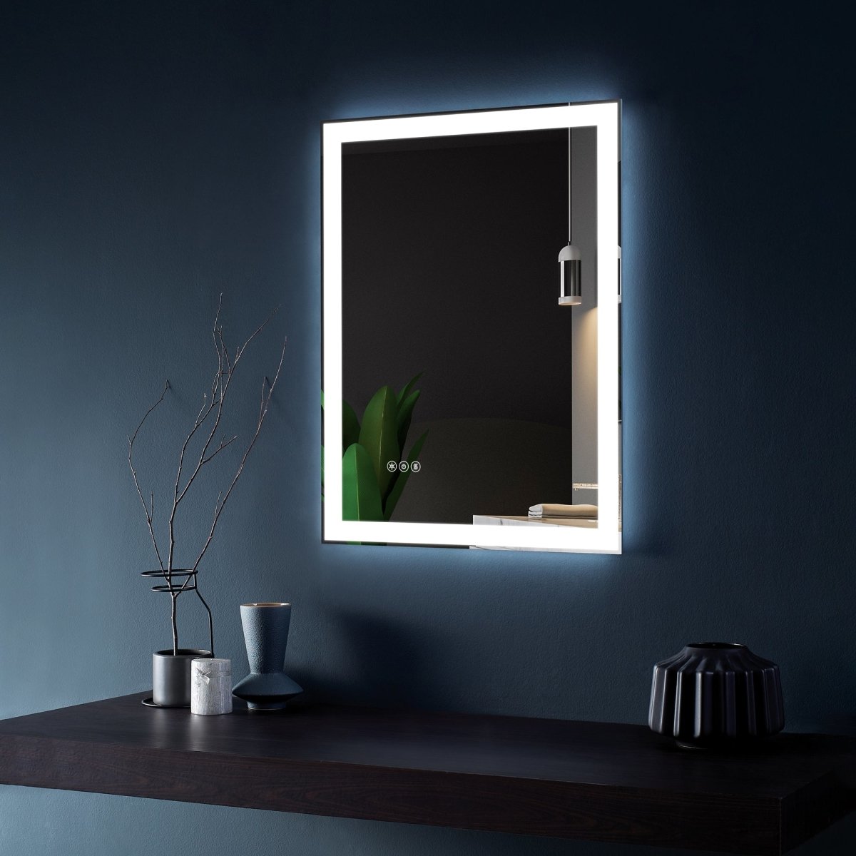 ExBrite 24" W x 32" H Bathroom LED Light Mirrors Anti- fog Mirrors
