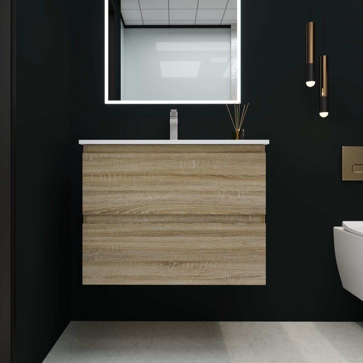 ExBrite 30" Bathroom Vanity With Gel Basin Top