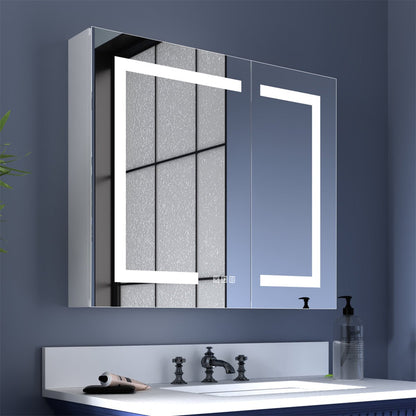 ExBrite 30 in. W x 26 in. H Bathroom Medicine Cabinet with Mirror And Light Recessed or Surface Mount - ExBriteUSA