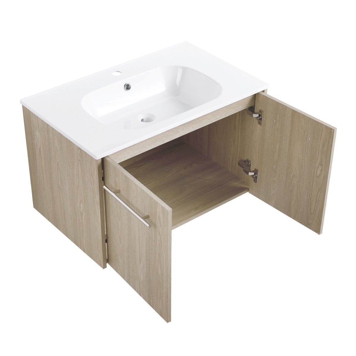 ExBrite 30 Inch Wall Mounted Bathroom Vanity