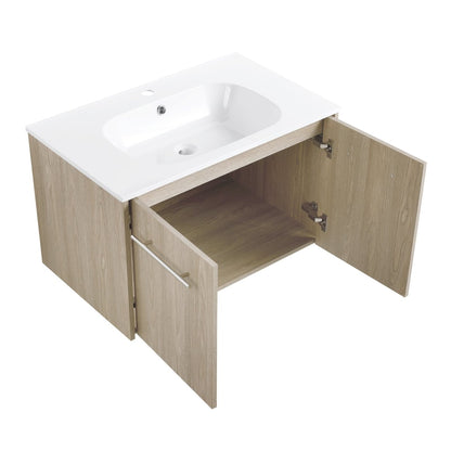 ExBrite 30 Inch Wall Mounted Bathroom Vanity